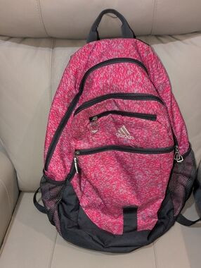 adidas Pink and Black Patterned Women's Backpack